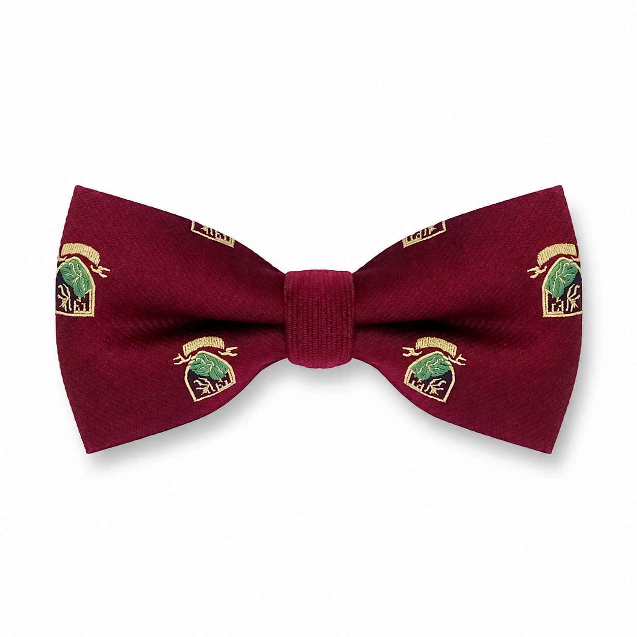 Burgundy Multicolor Motif Butterfly Bow Tie
