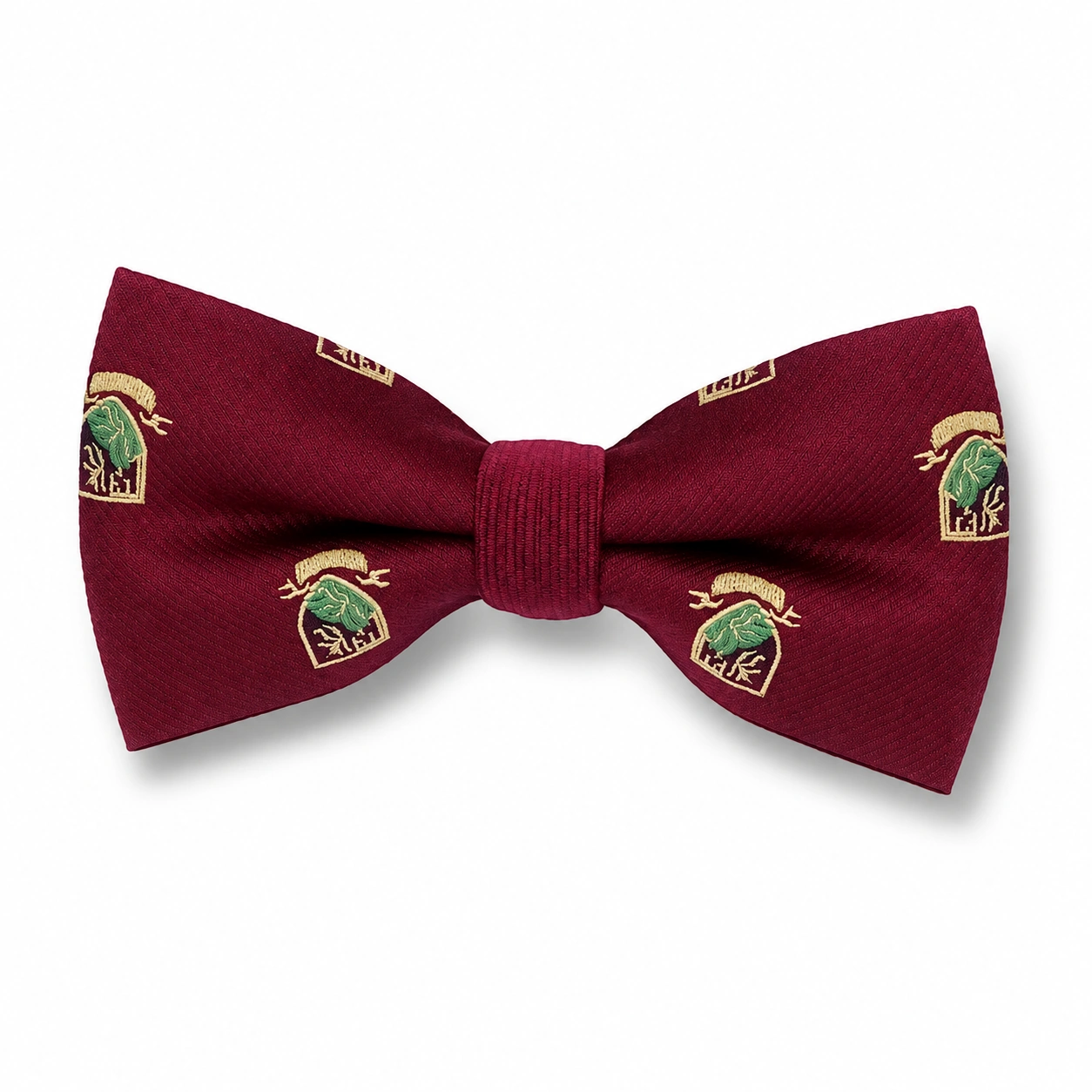 Burgundy Multicolor Motif Butterfly Bow Tie