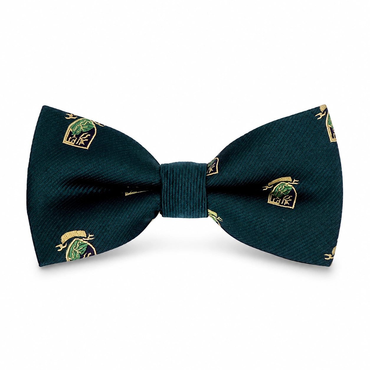 Green Multicolor Motif Butterfly Bow Tie