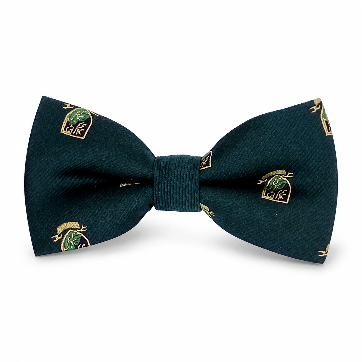 Green Multicolor Motif Butterfly Bow Tie