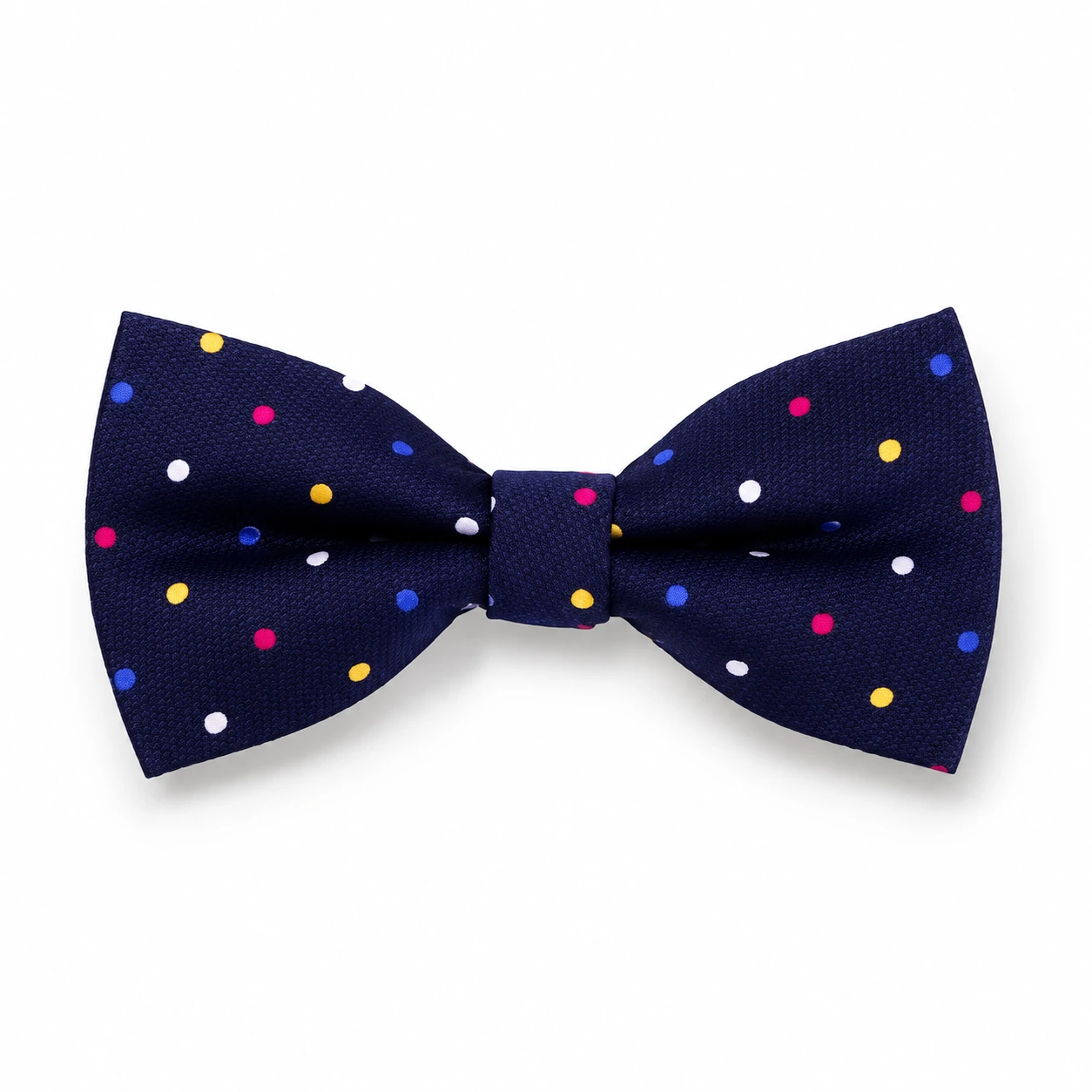 Navy Multicolor Polka Dot Butterfly Bow Tie