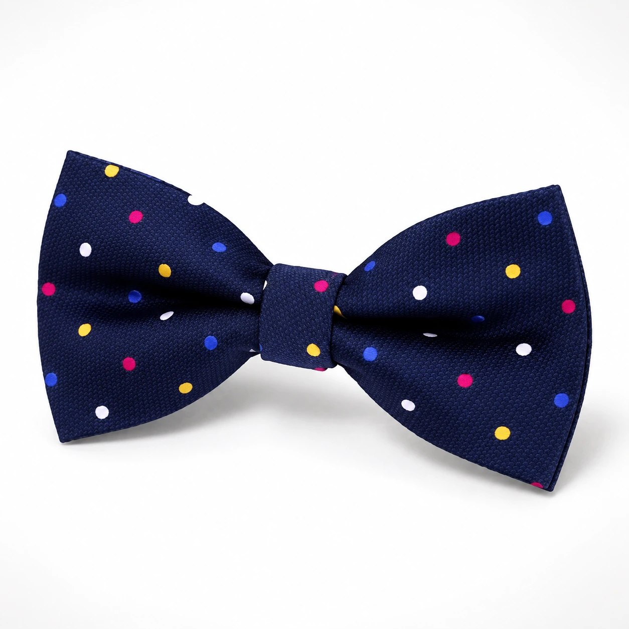 Navy Multicolor Polka Dot Butterfly Bow Tie