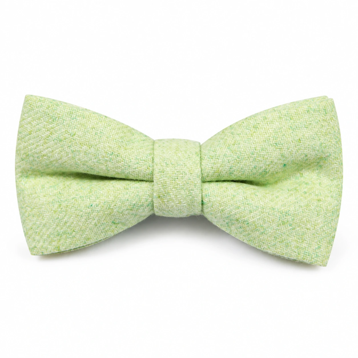 Pale Green Textured Butterfly Bow Tie