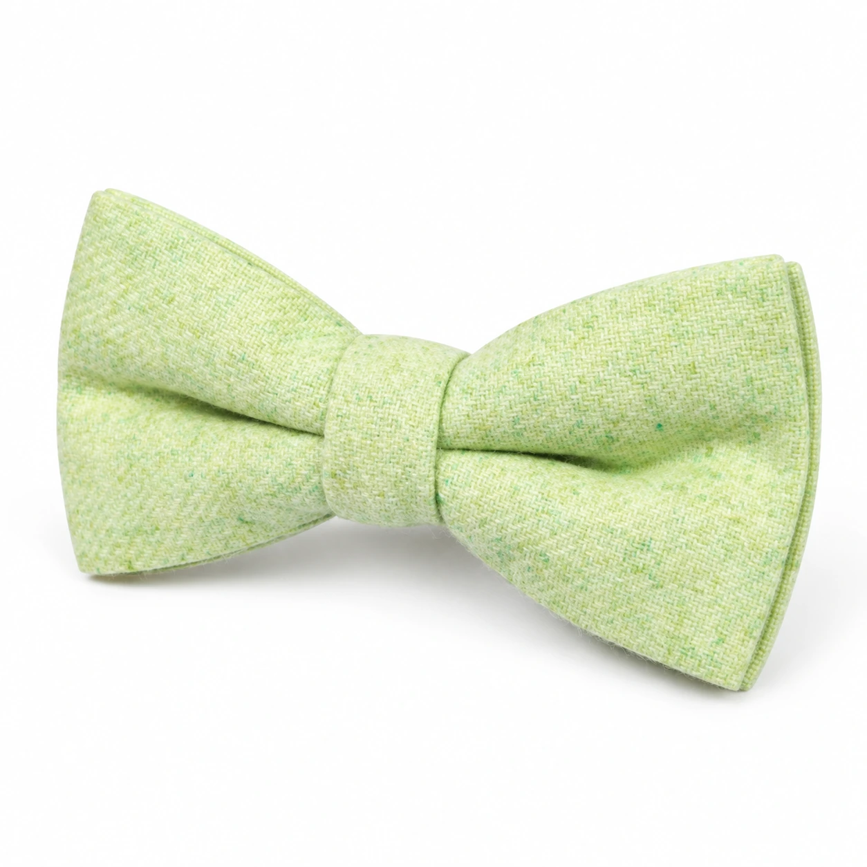 Pale Green Textured Butterfly Bow Tie