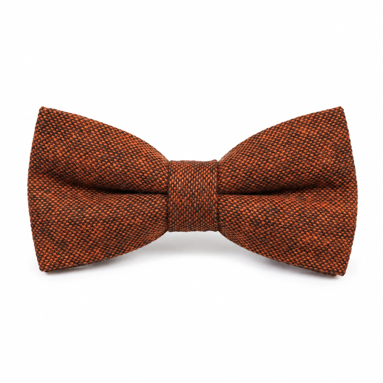Rust Brown Textured Butterfly Bow Tie