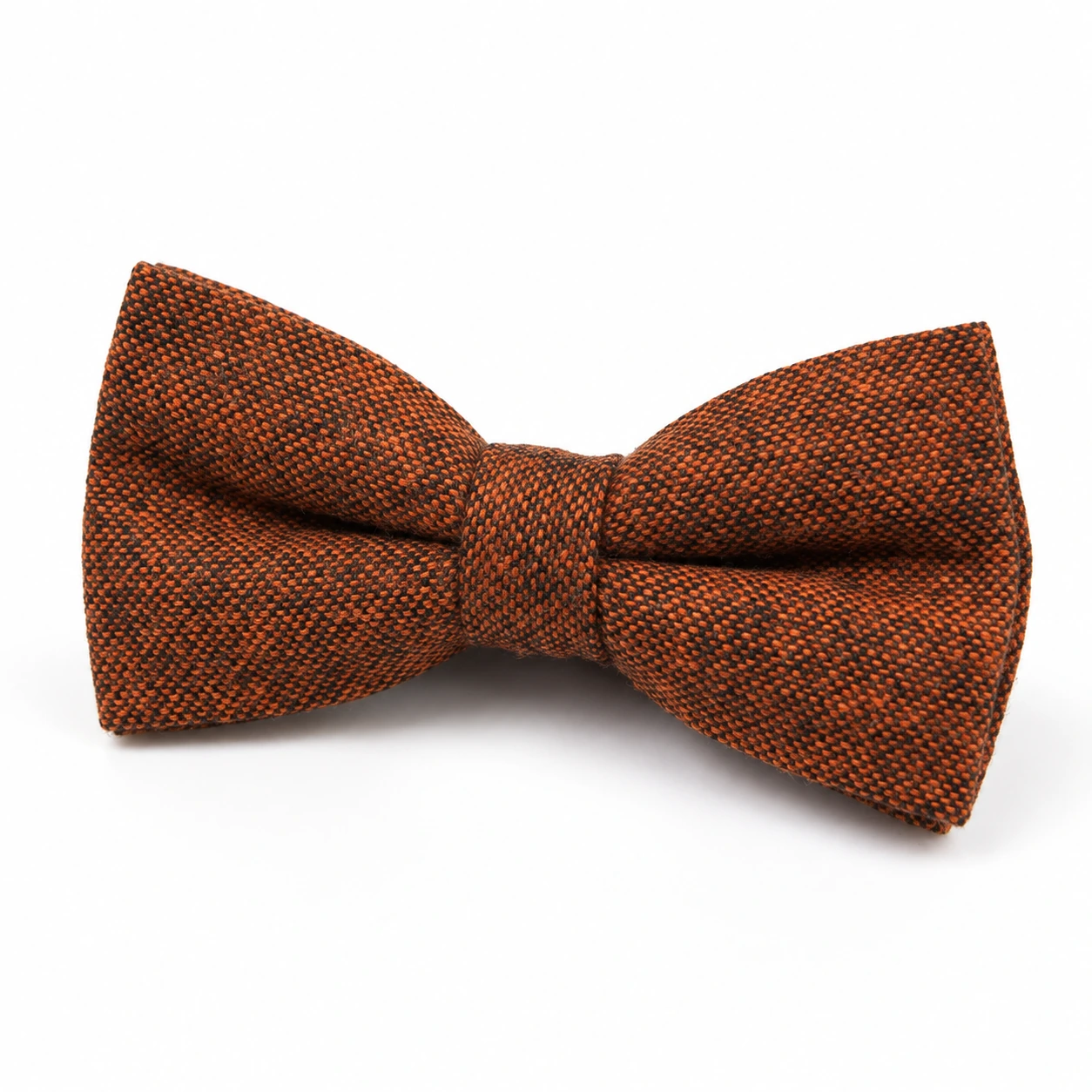 Rust Brown Textured Butterfly Bow Tie