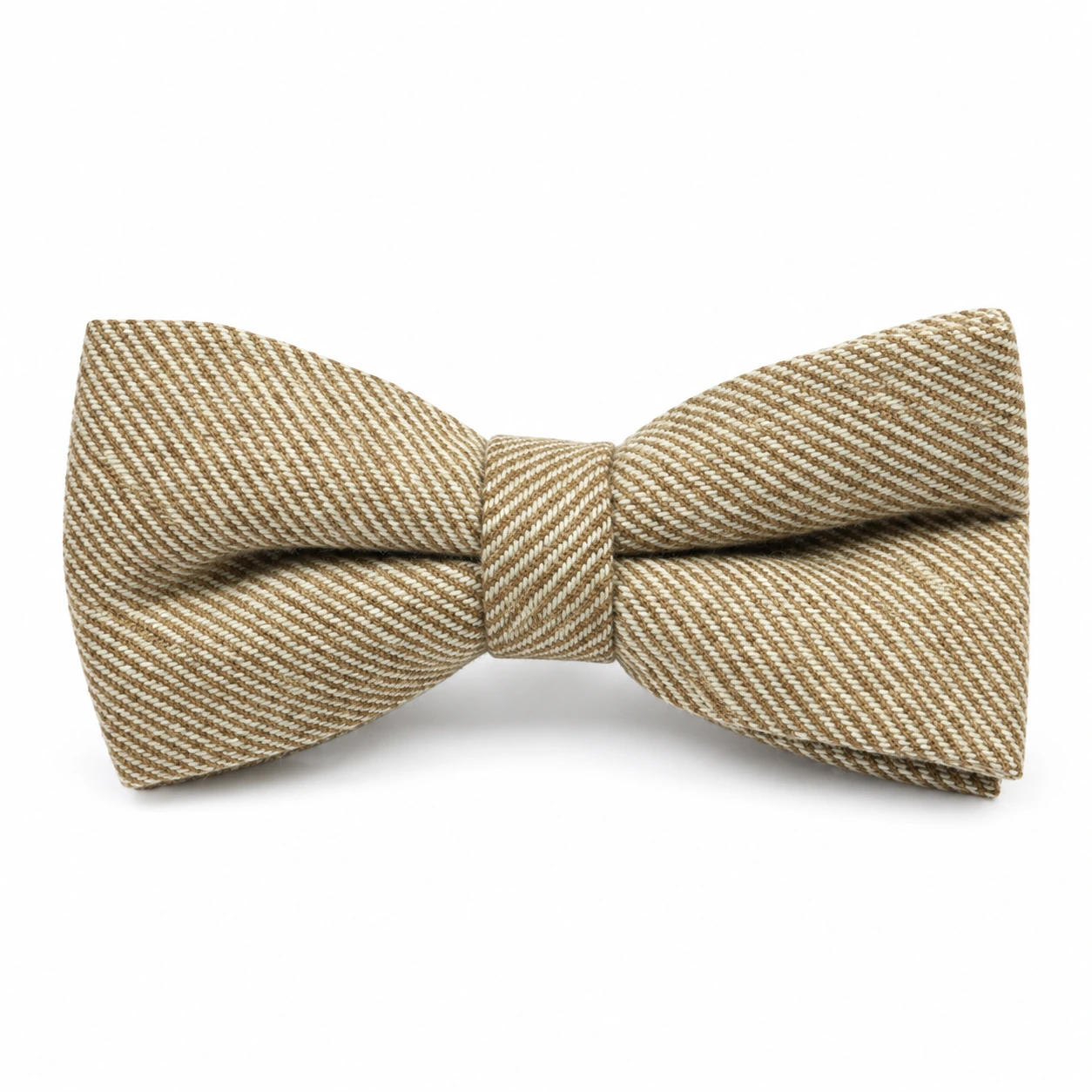 Tan Textured Butterfly Bow Tie