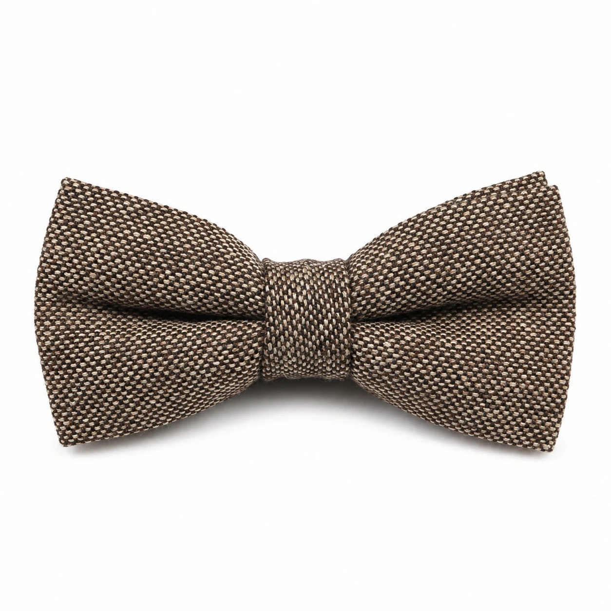 Brown Textured Butterfly Bow Tie