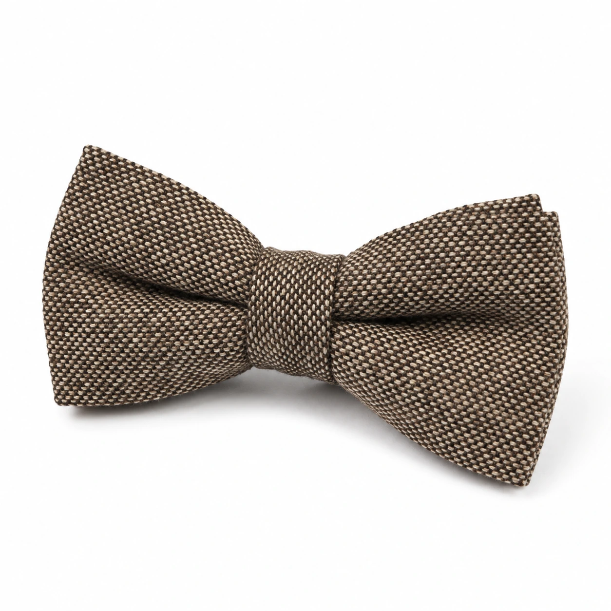 Brown Textured Butterfly Bow Tie