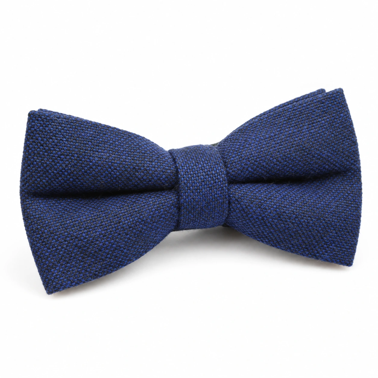 Blue Textured Butterfly Bow Tie