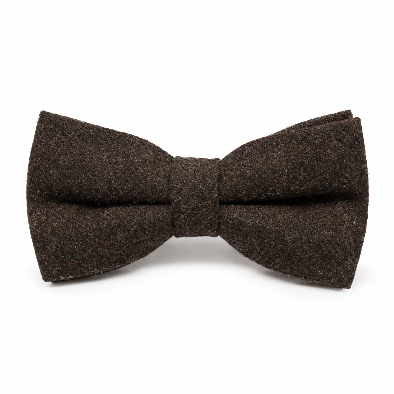 Dark Brown Textured Butterfly Bow Tie