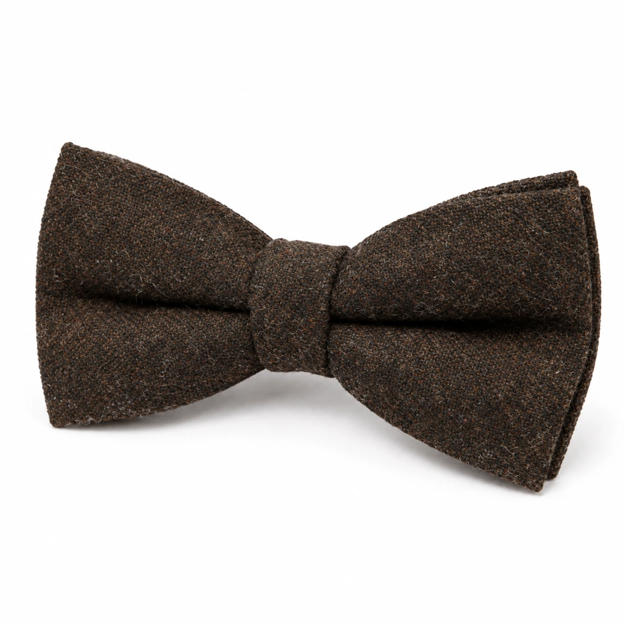 Dark Brown Textured Butterfly Bow Tie