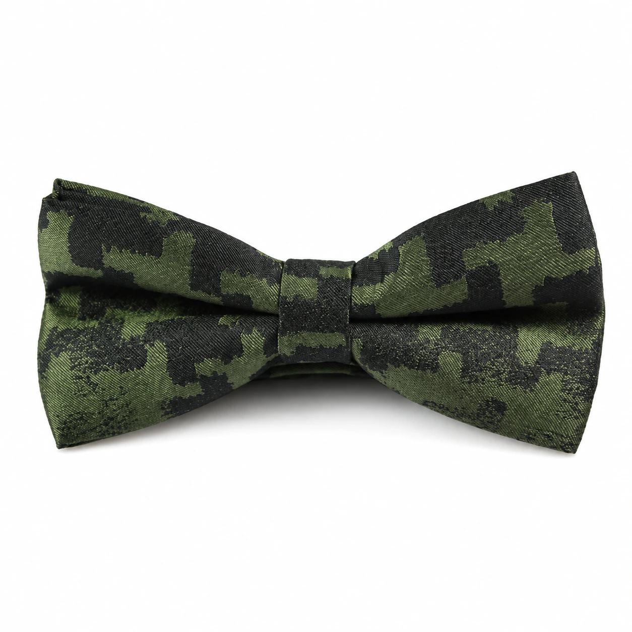 Green and Black Camouflage Butterfly Bow Tie
