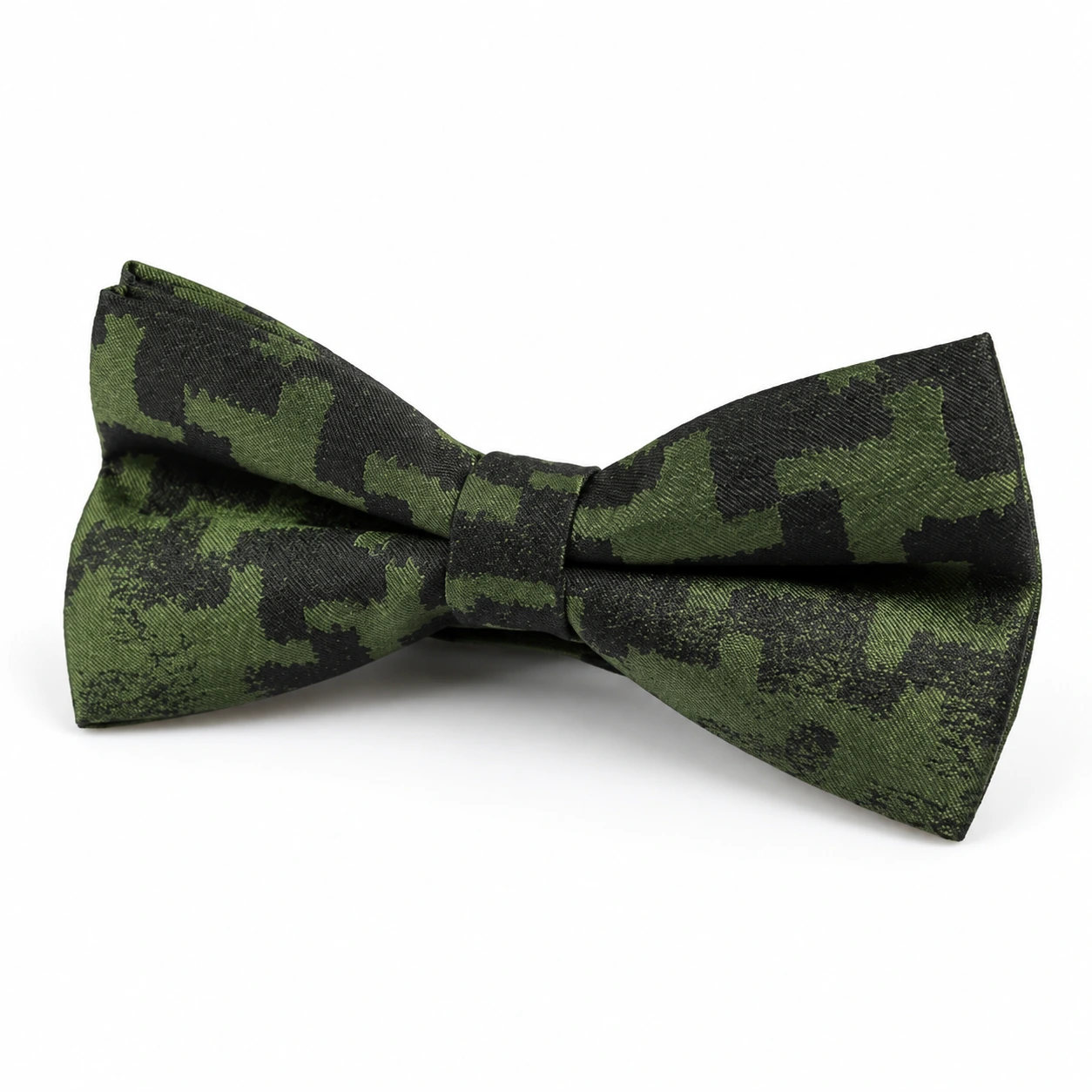 Green and Black Camouflage Butterfly Bow Tie