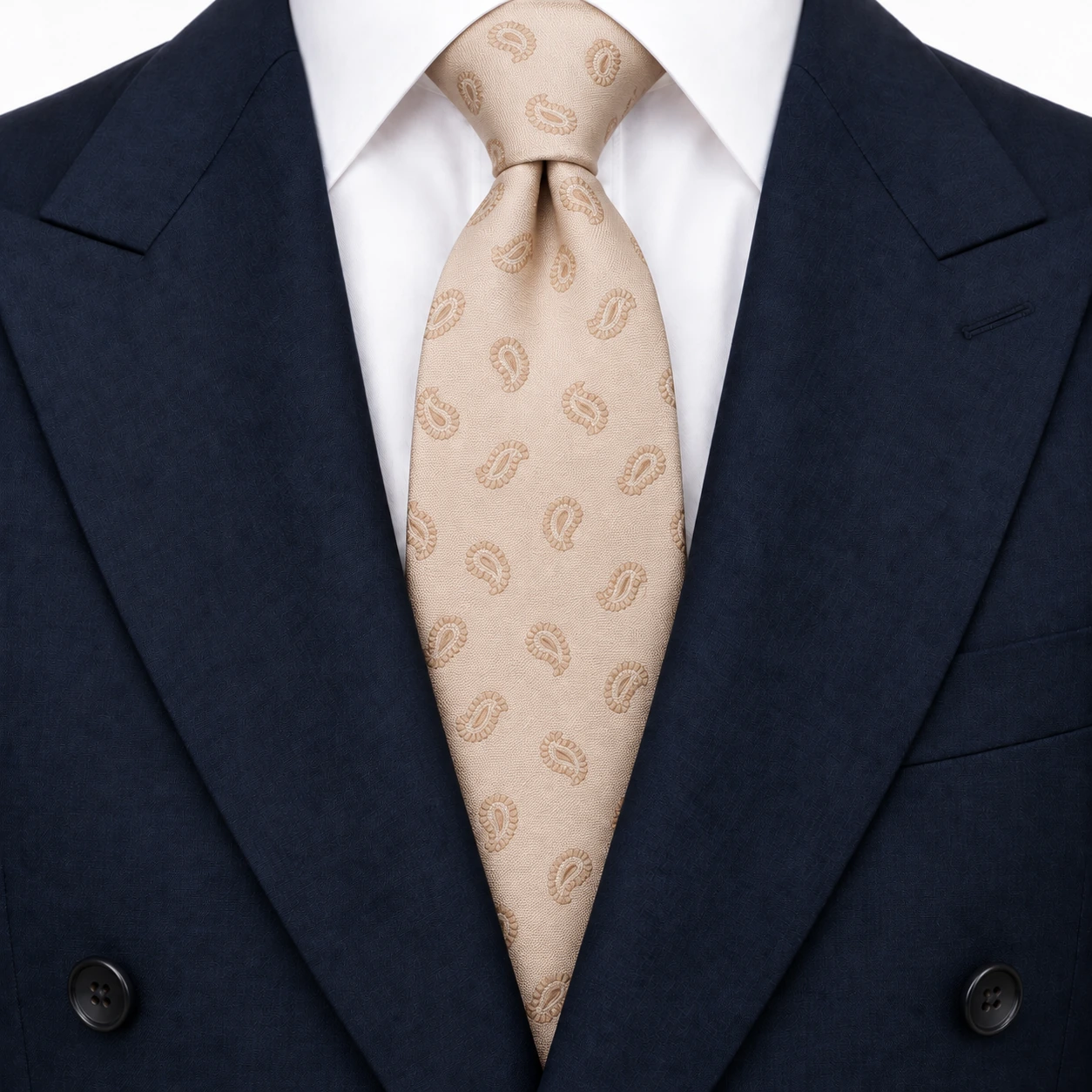 Champagne Tonal Paisley Necktie — view 3 of 3