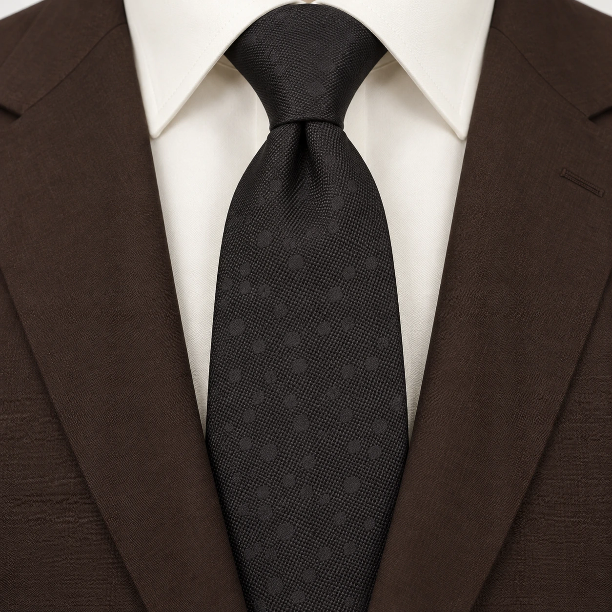 Black Tonal Tiny Medallion Necktie — ver 3 de 3
