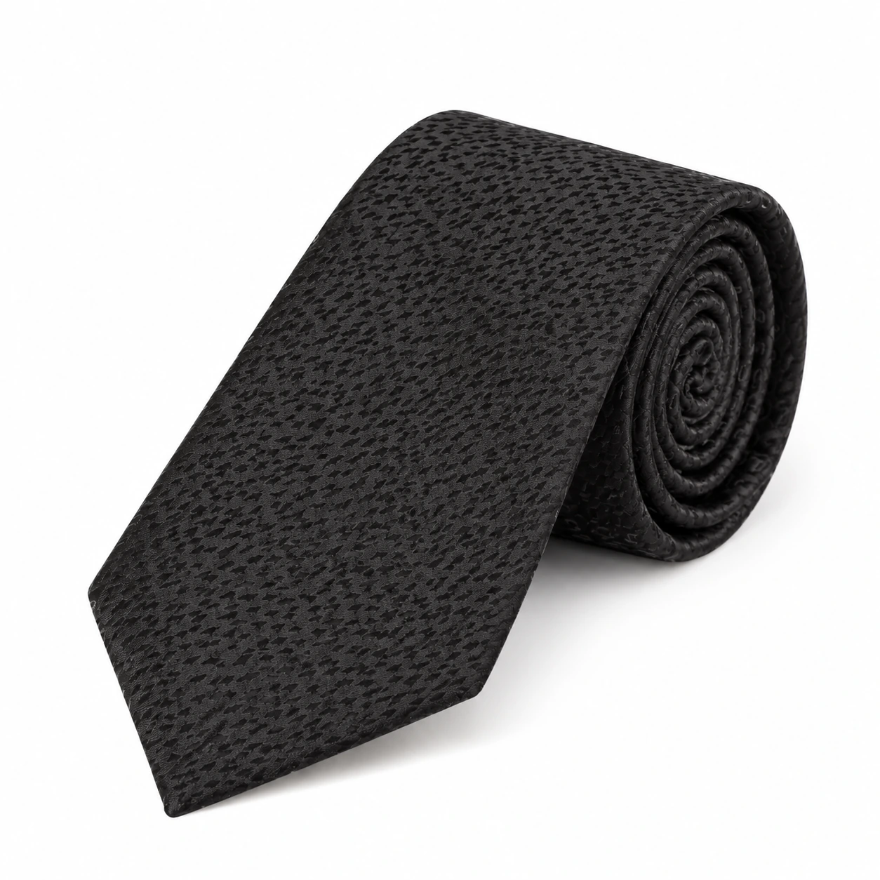 Black Tonal Micro Dash Necktie