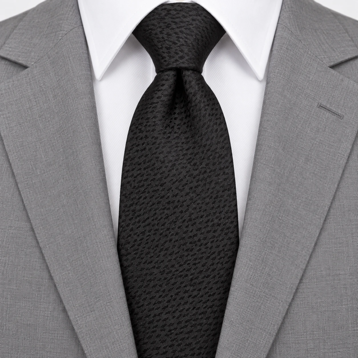 Black Tonal Micro Dash Necktie — ver 3 de 3