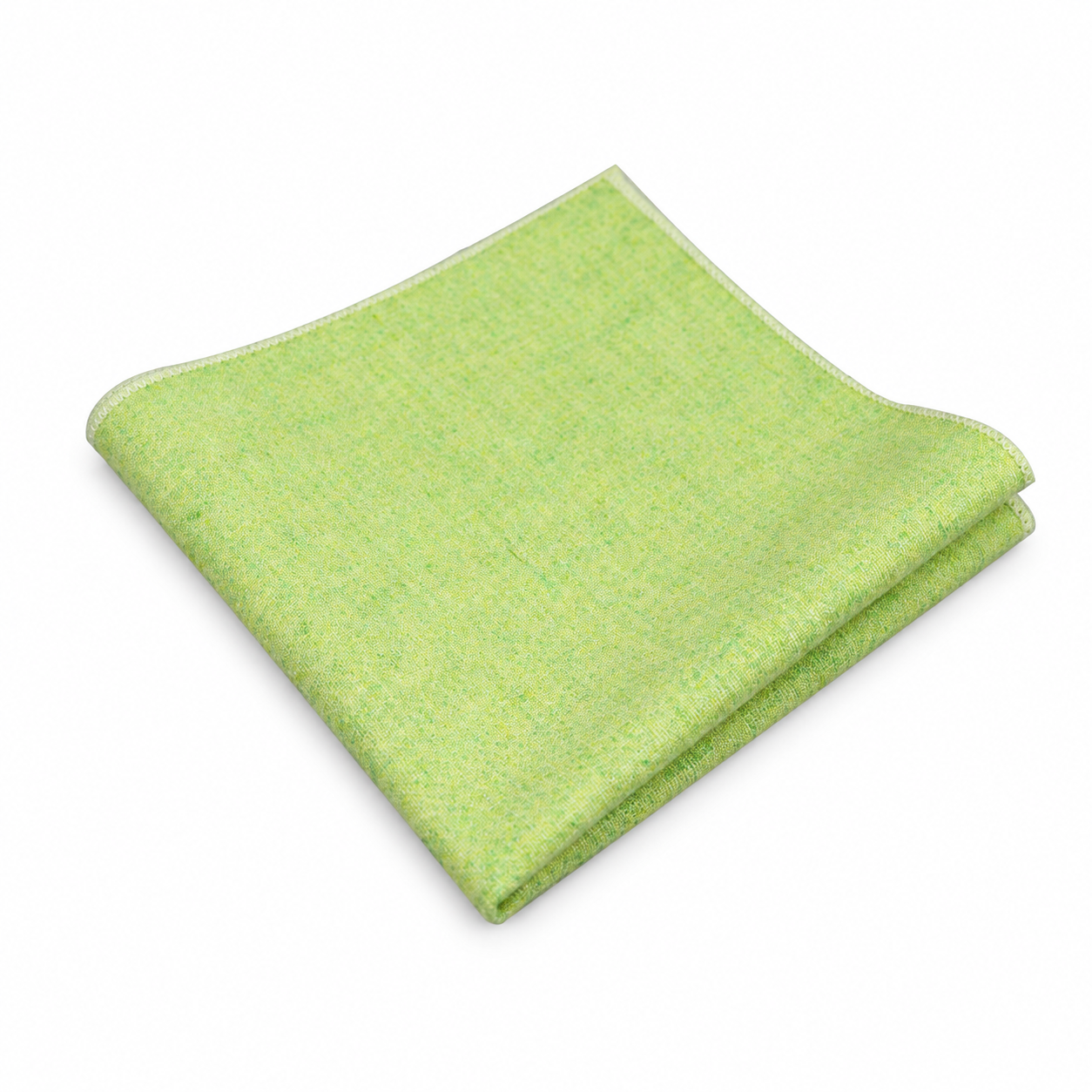 Pale Green Textured Pocket Square
