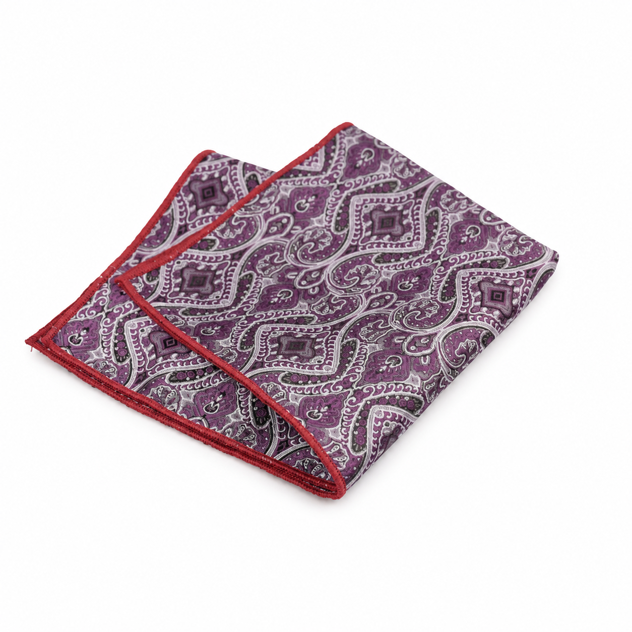 Purple and Lavender Ornate Pocket Square