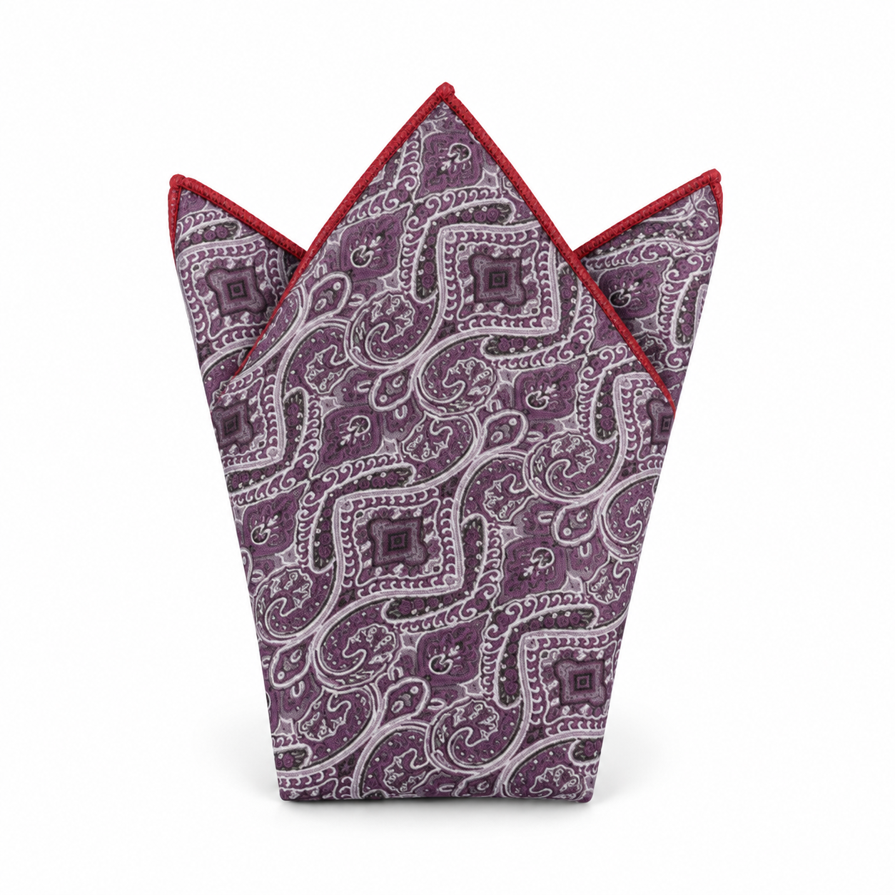 Purple and Lavender Ornate Pocket Square — view 2 of 3