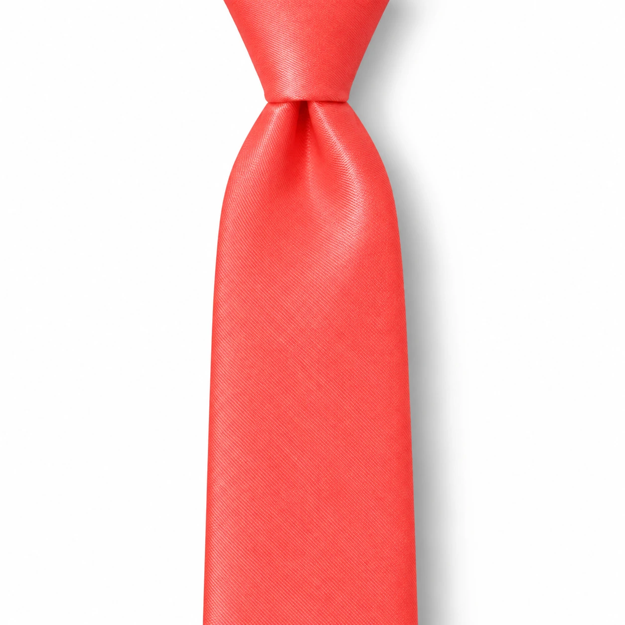Coral Solid Skinny Tie
