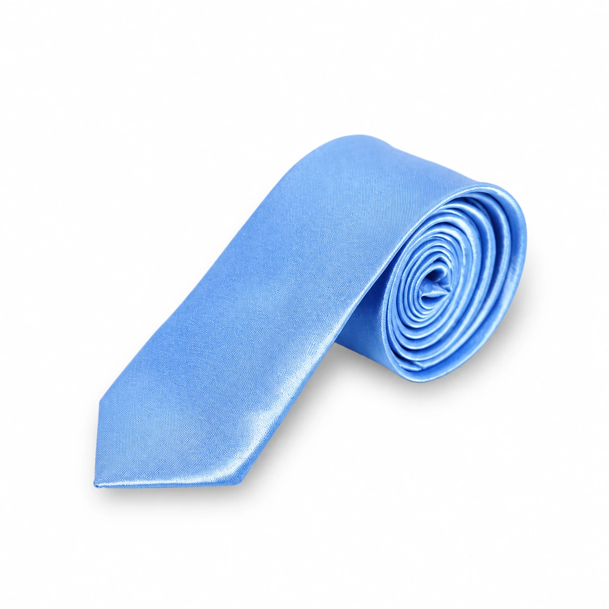 Sky Blue Solid Skinny Tie