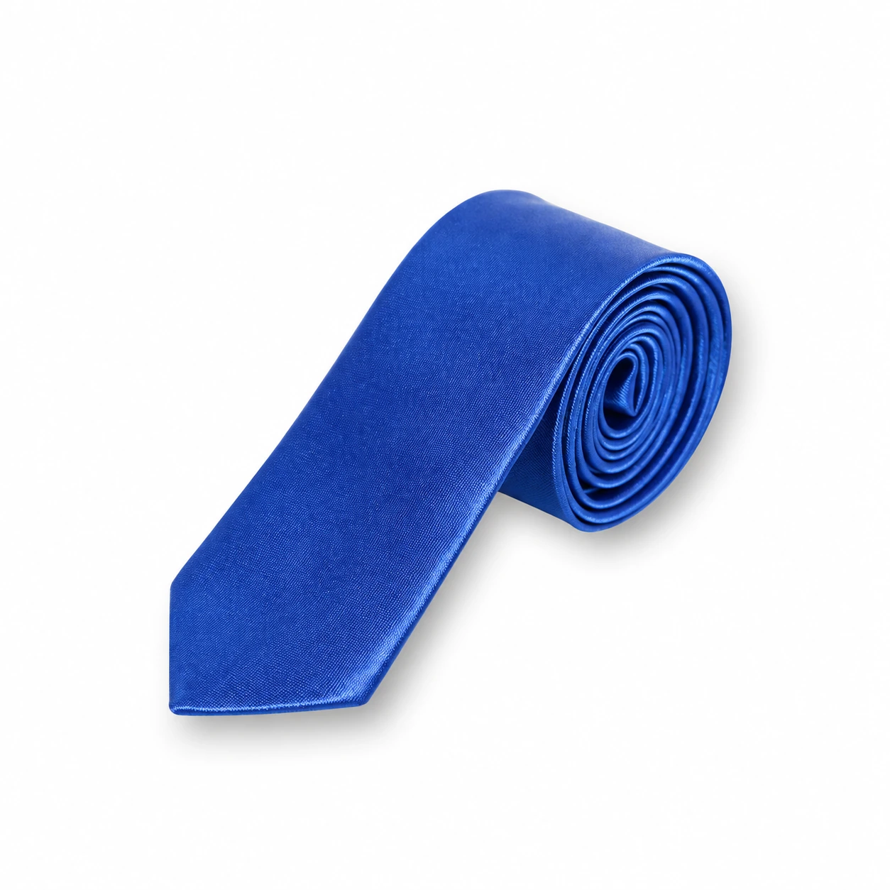Cobalt Blue Solid Skinny Tie