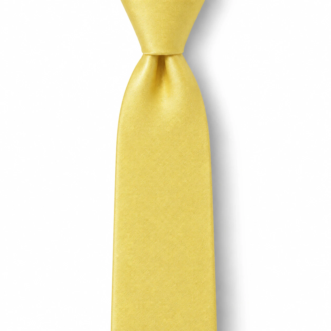 Pastel Yellow Solid Skinny Tie