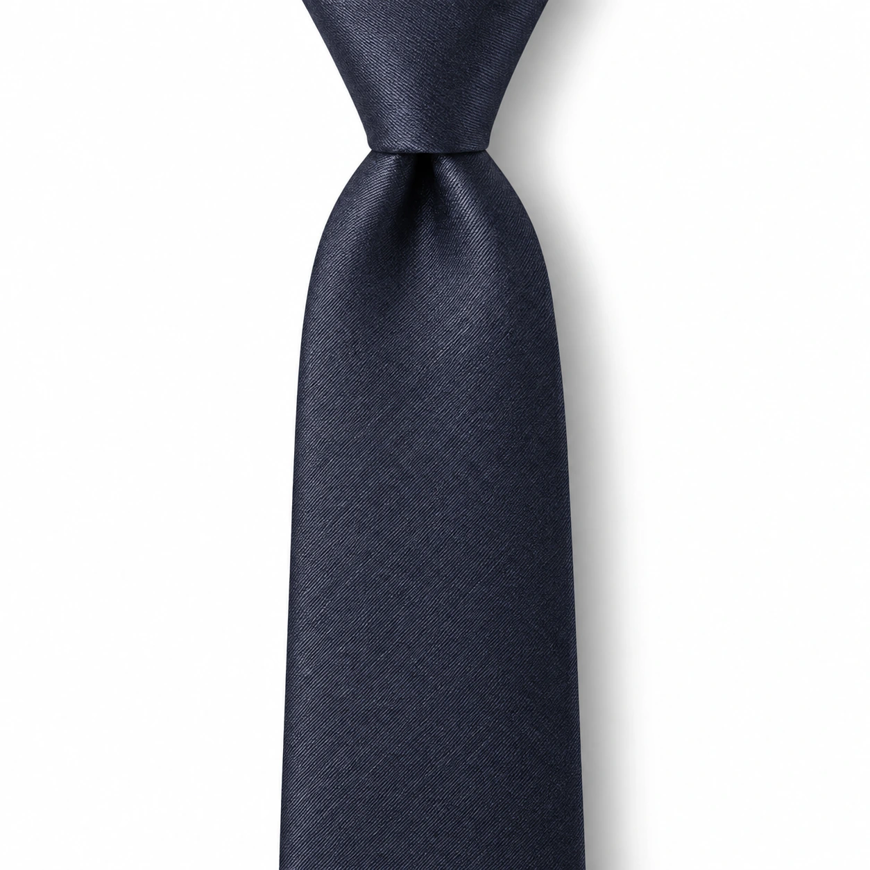 Dark Navy Blue Solid Skinny Tie