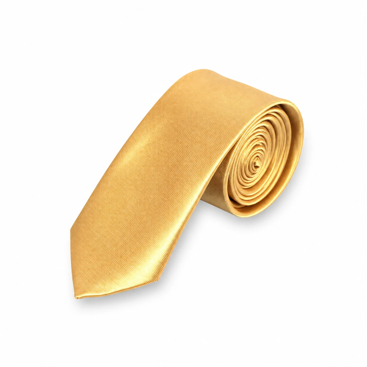 Champagne Gold Solid Skinny Tie
