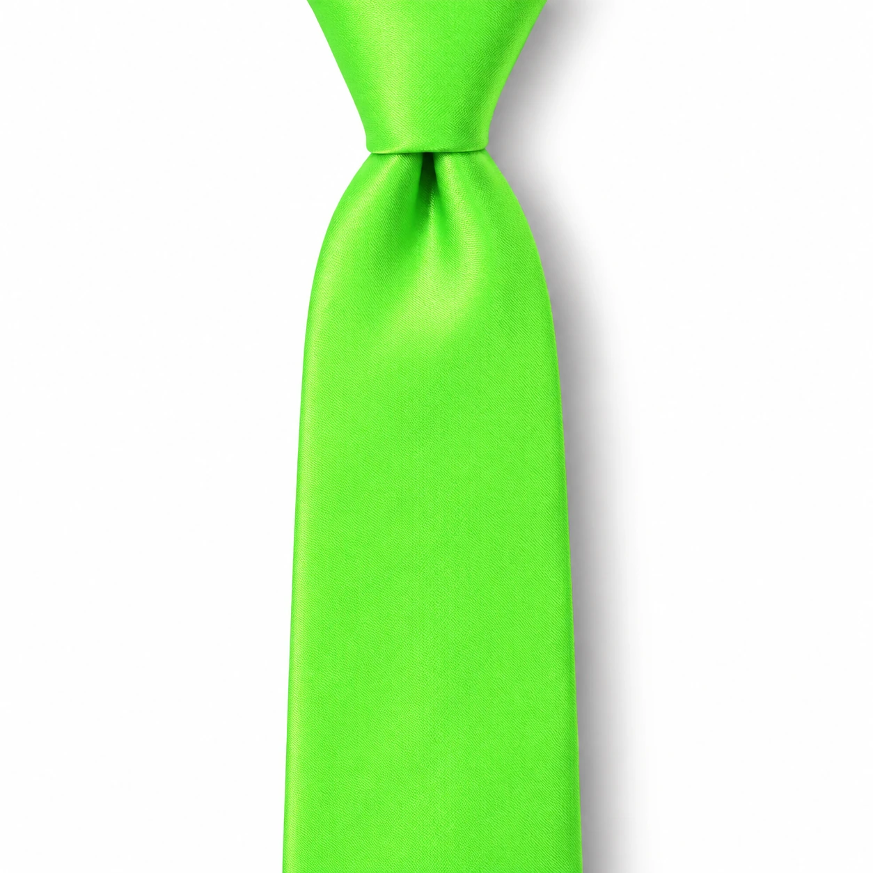 Lime Green Solid Skinny Tie