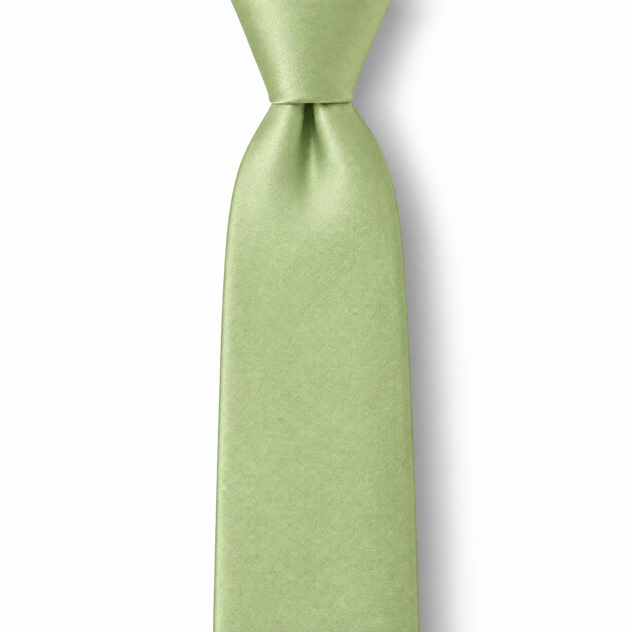 Pale Green Solid Skinny Tie