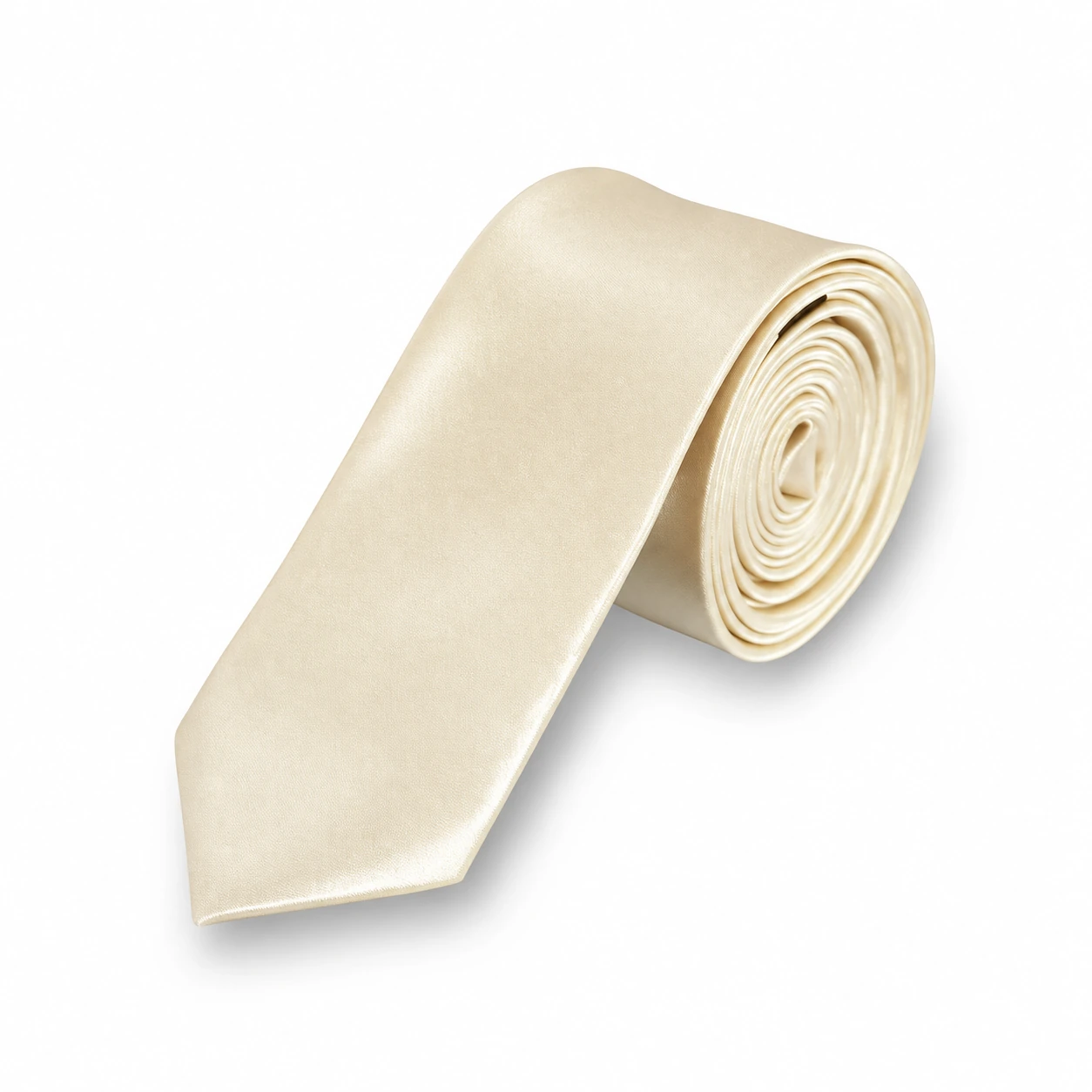 Ivory Solid Skinny Tie