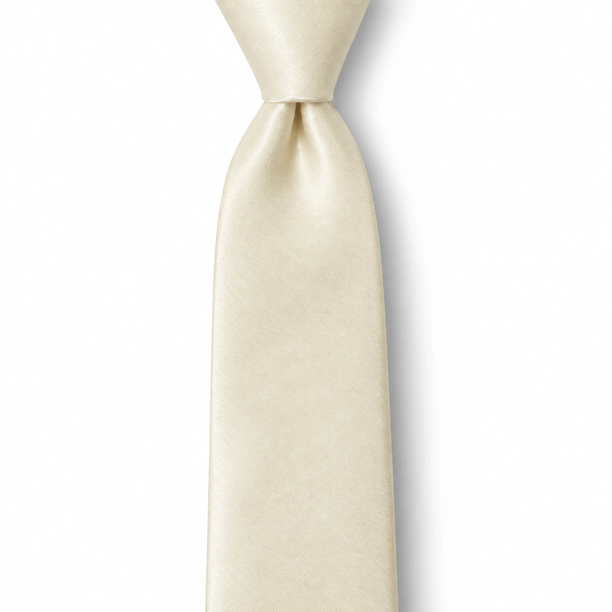 Ivory Solid Skinny Tie