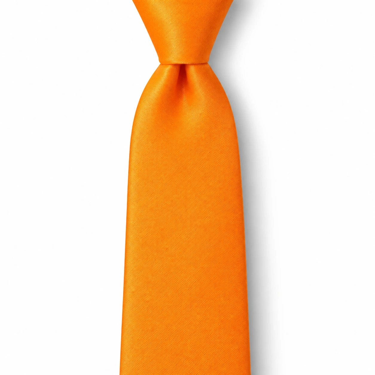 Bright Orange Solid Skinny Tie