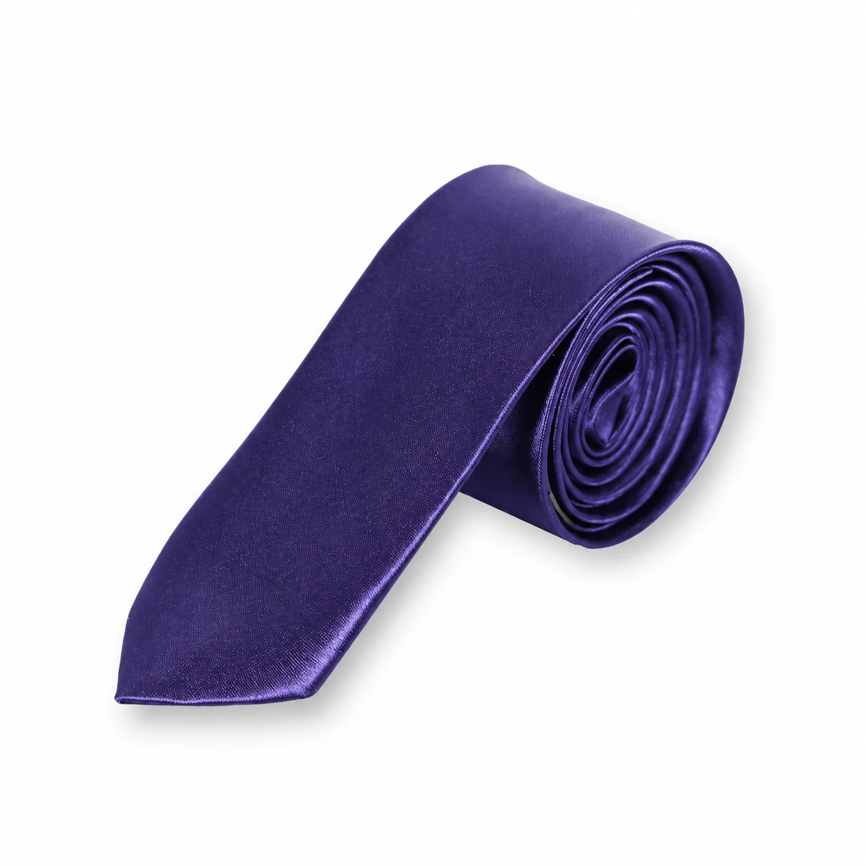 Deep Purple Solid Skinny Tie
