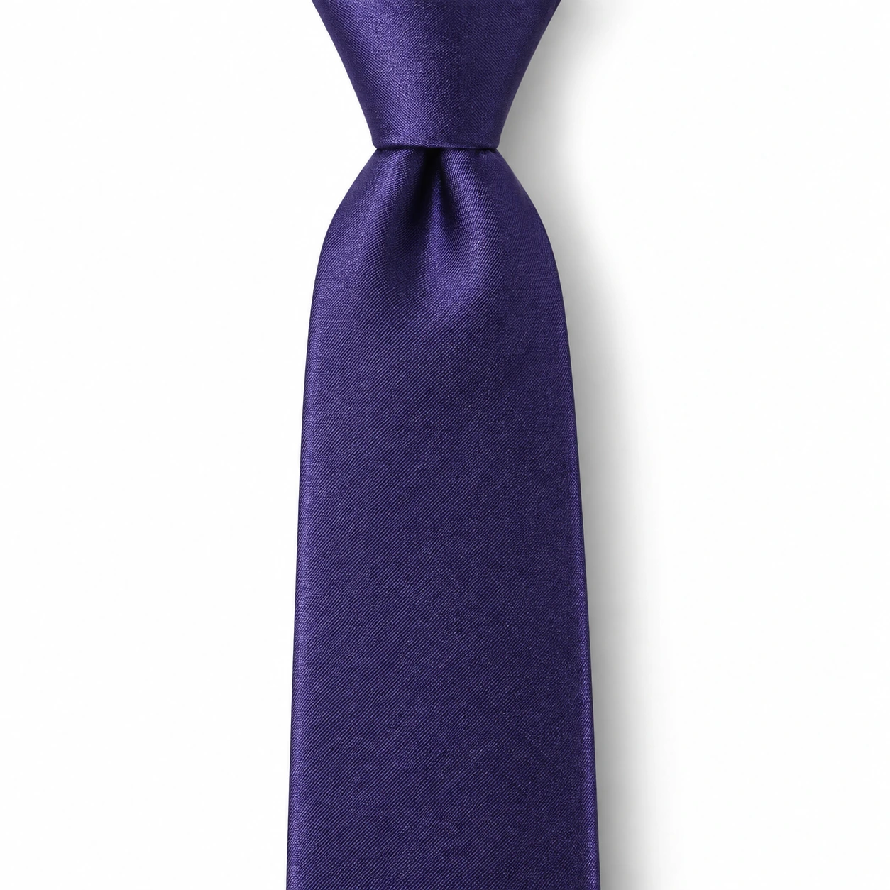 Deep Purple Solid Skinny Tie