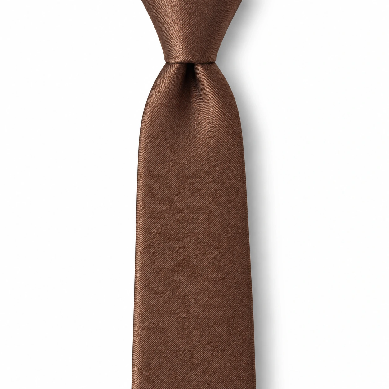 Chestnut Brown Solid Skinny Tie