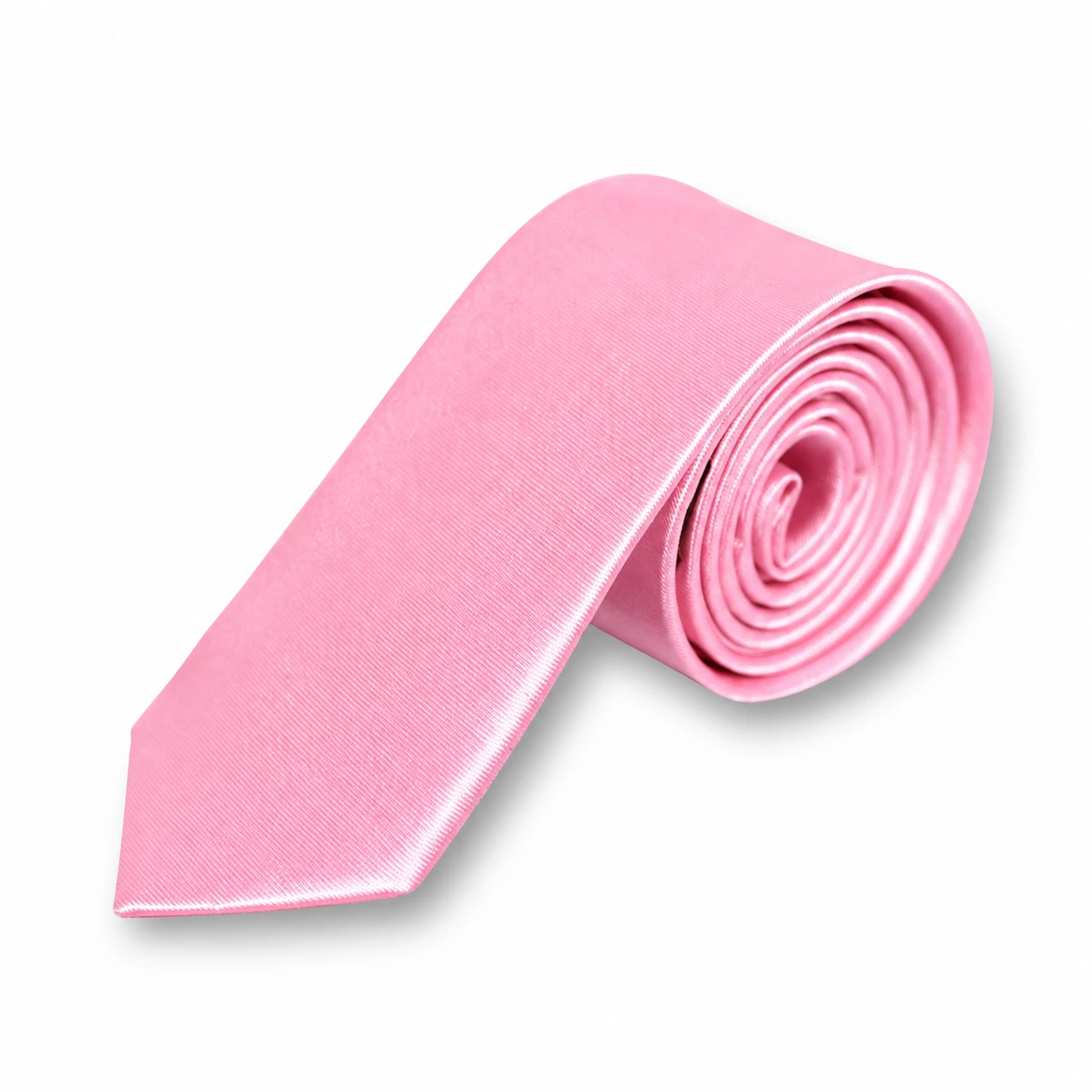 Pink Solid Skinny Tie