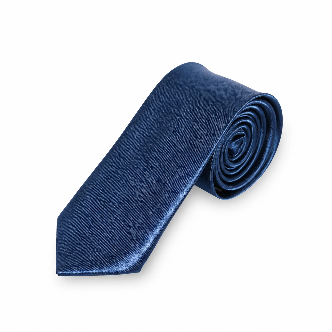Muted Blue Solid Skinny Tie