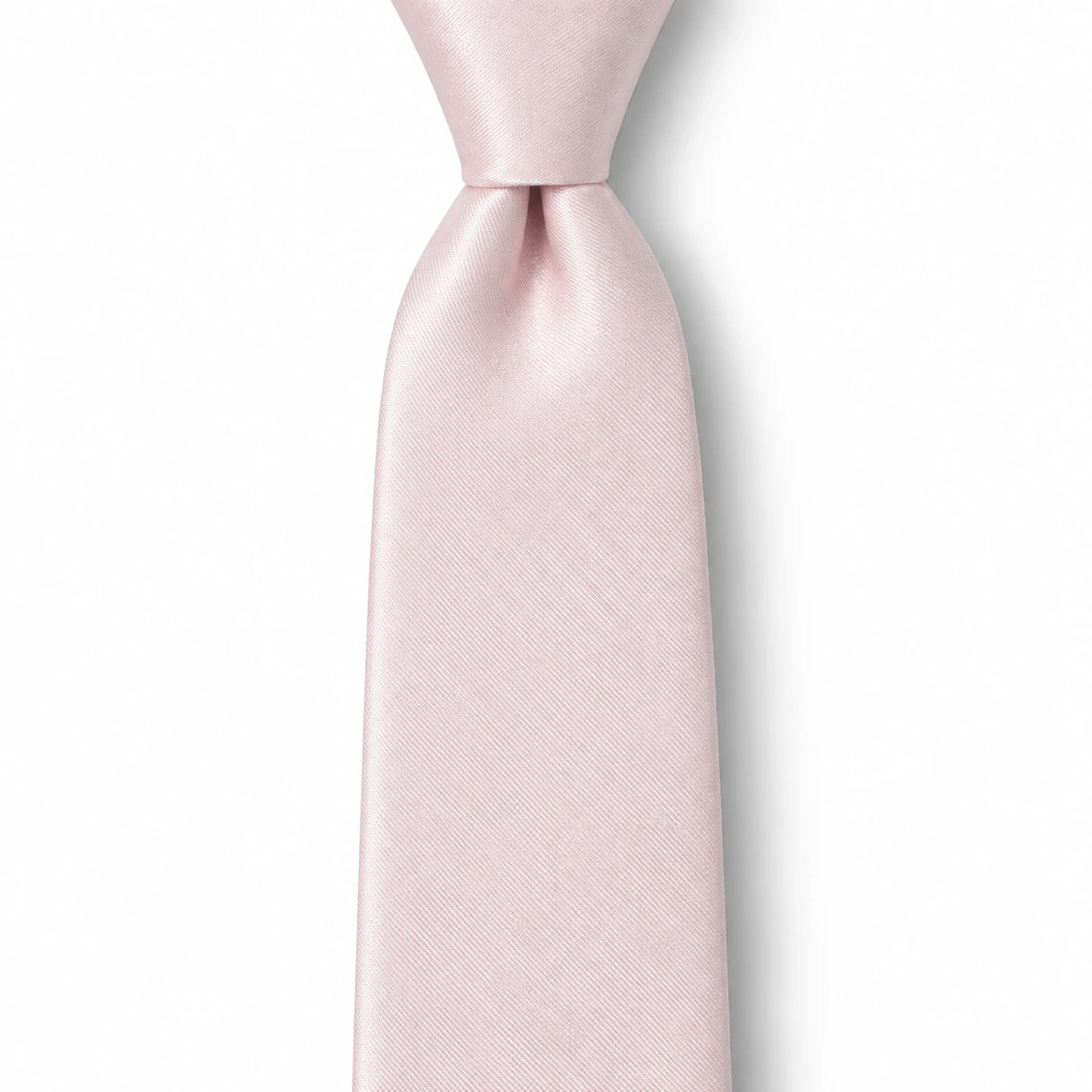 Pale Blush Pink Solid Skinny Tie