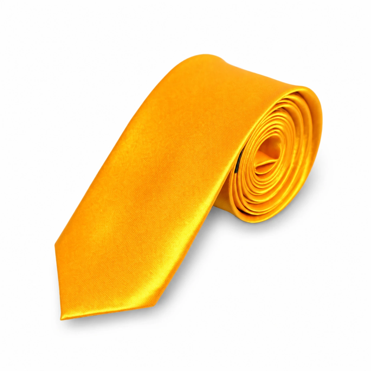 Golden Yellow Solid Skinny Tie
