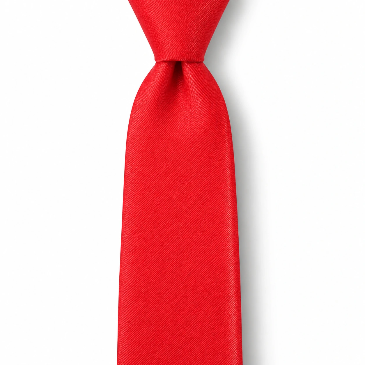 Bright Red Solid Skinny Tie