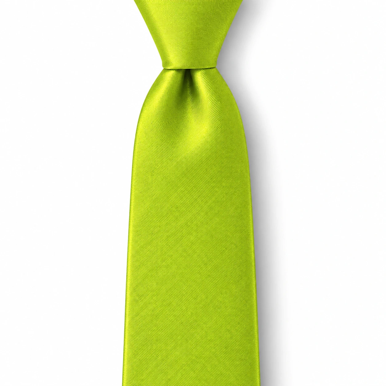 Yellow Green Solid Skinny Tie