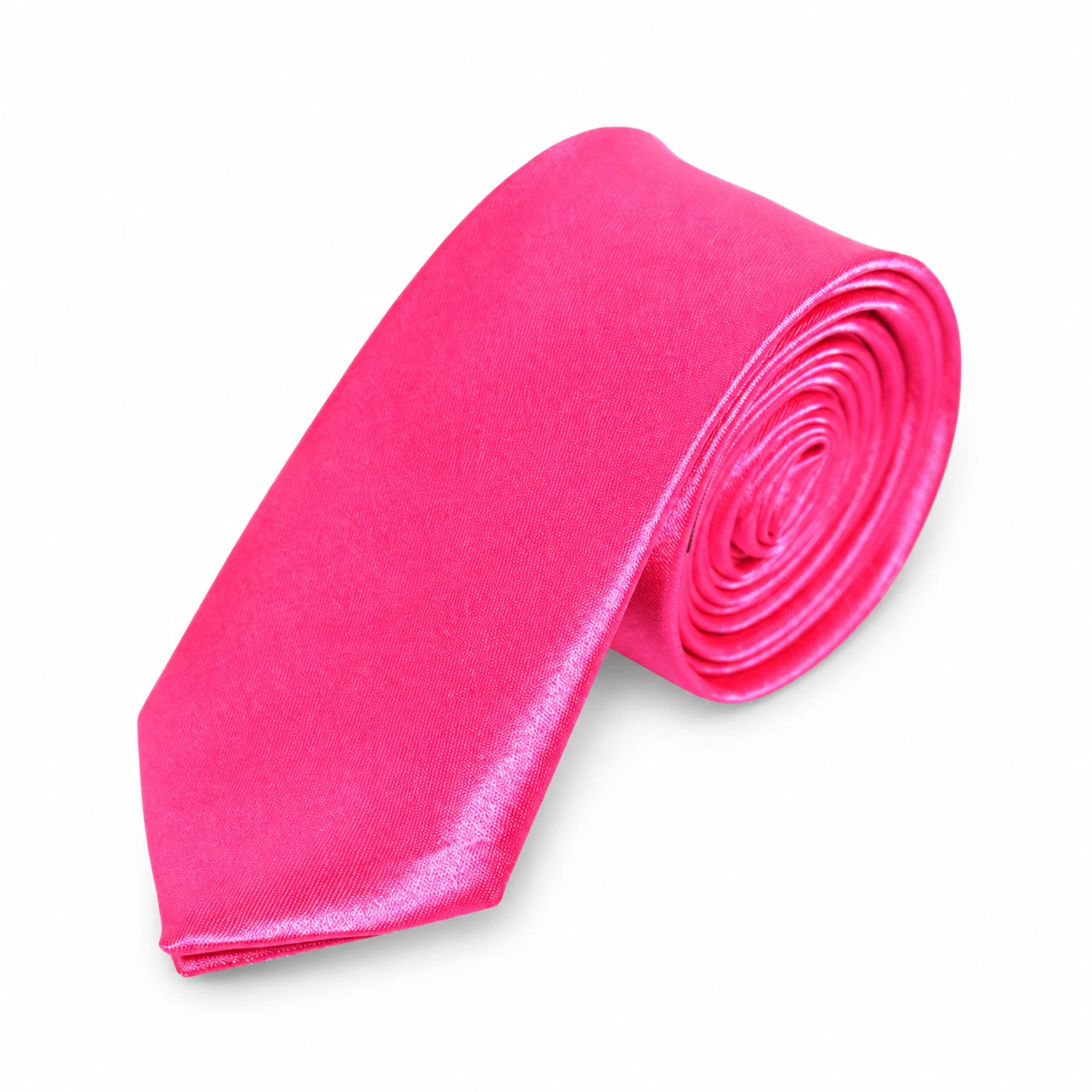 Hot Pink Solid Skinny Tie