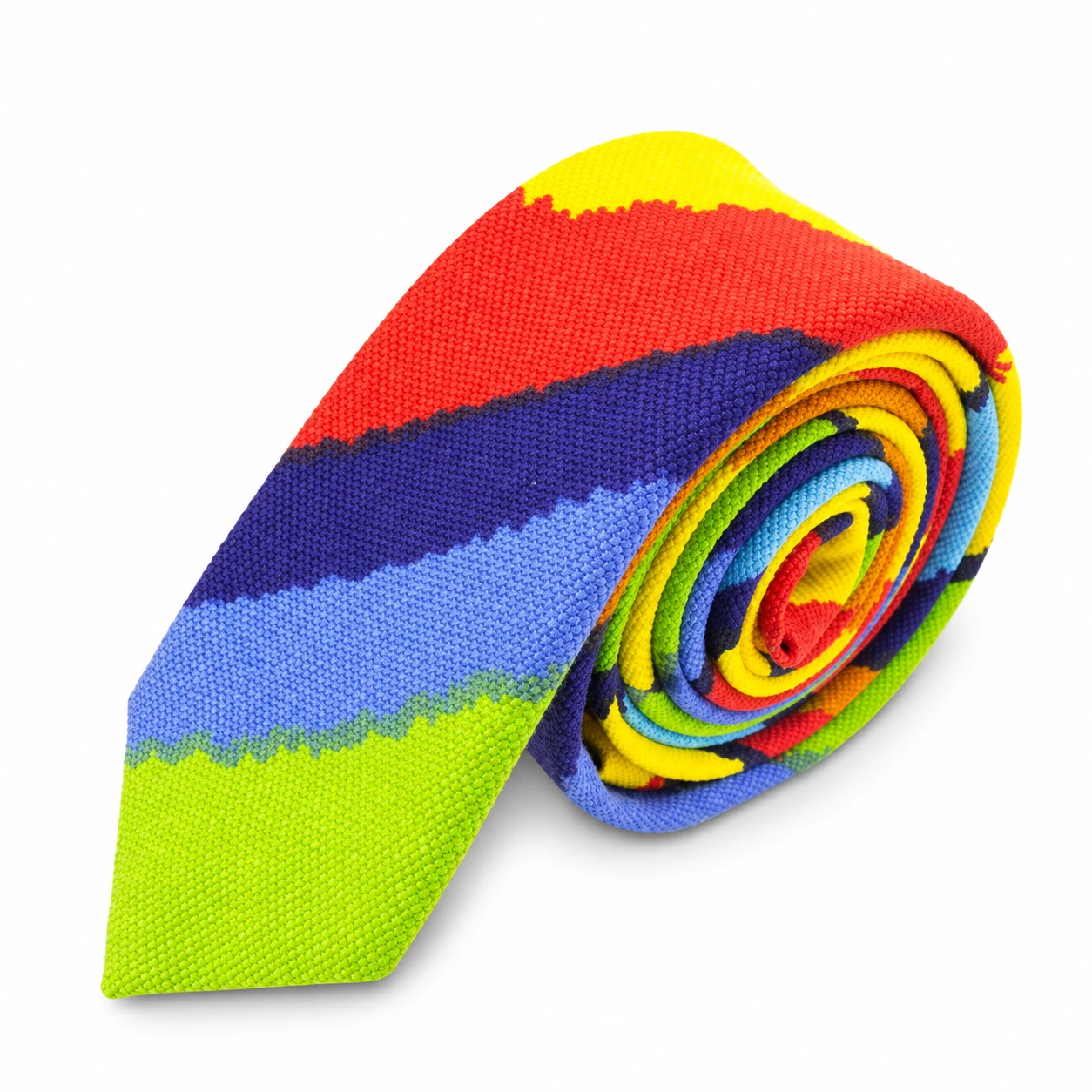 Multicolor Striped Skinny Tie