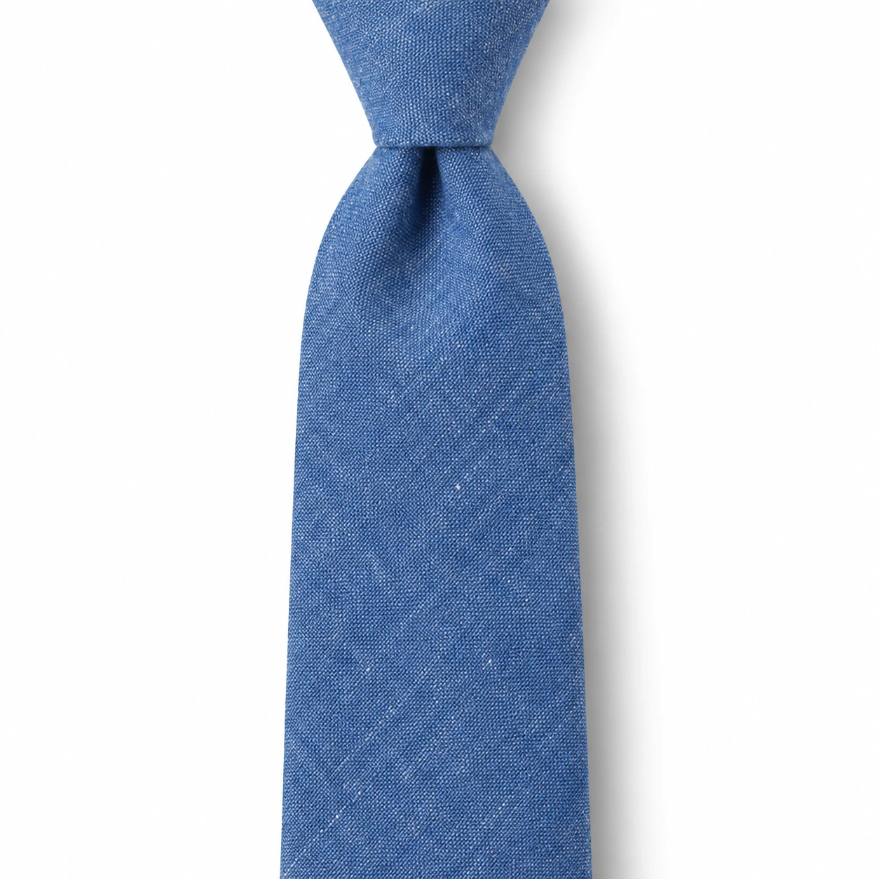 Light Denim Blue Textured Skinny Tie