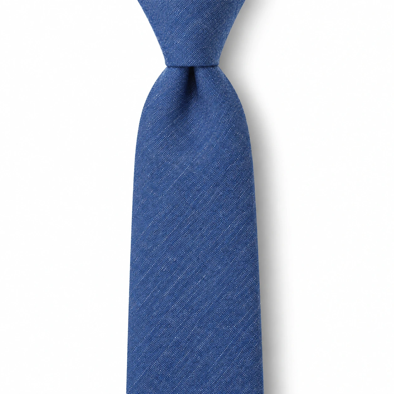 Dark Denim Blue Textured Skinny Tie
