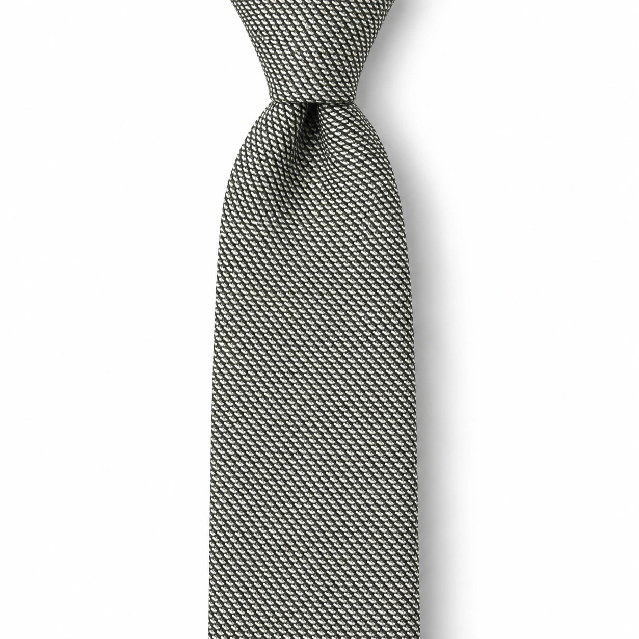 Gray and Black Micro Pattern Skinny Tie